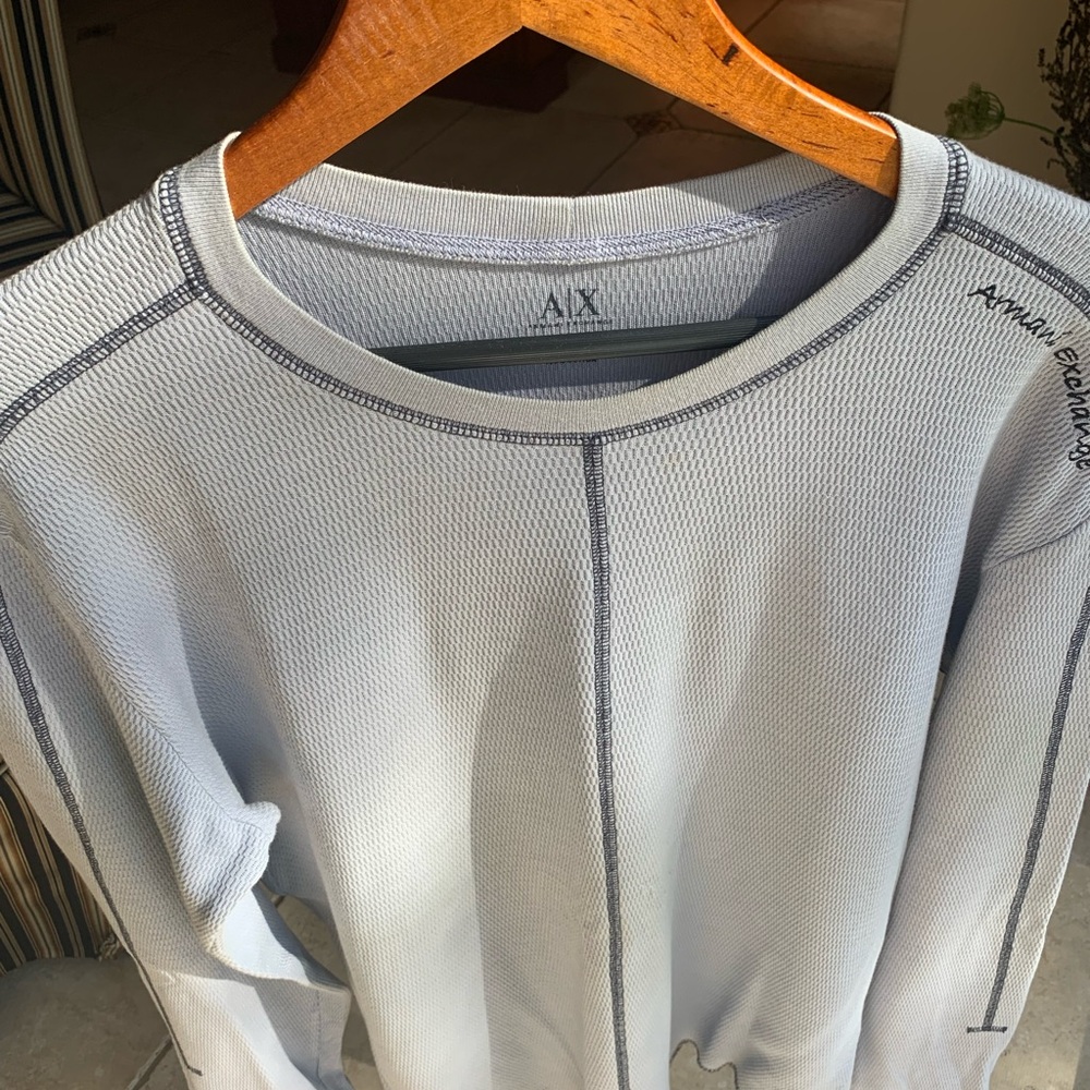 Armani Exchange Heather Gray Knit Top